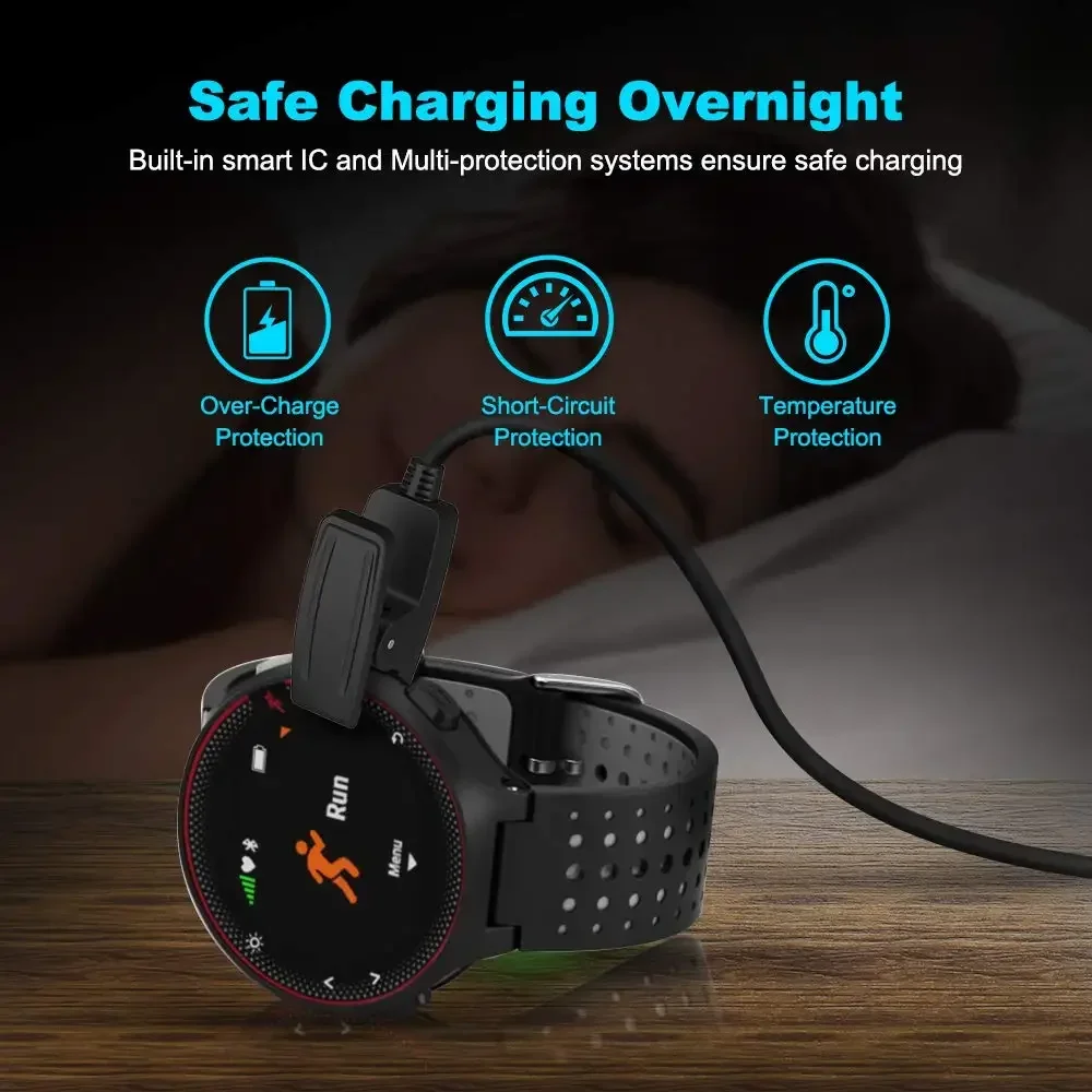 Charging Cable For Garmin lily Forerunner 235 630 230 735XT 35/30 Watch For Vivomove HR/Approach S20 Data Clip Cradle Charger