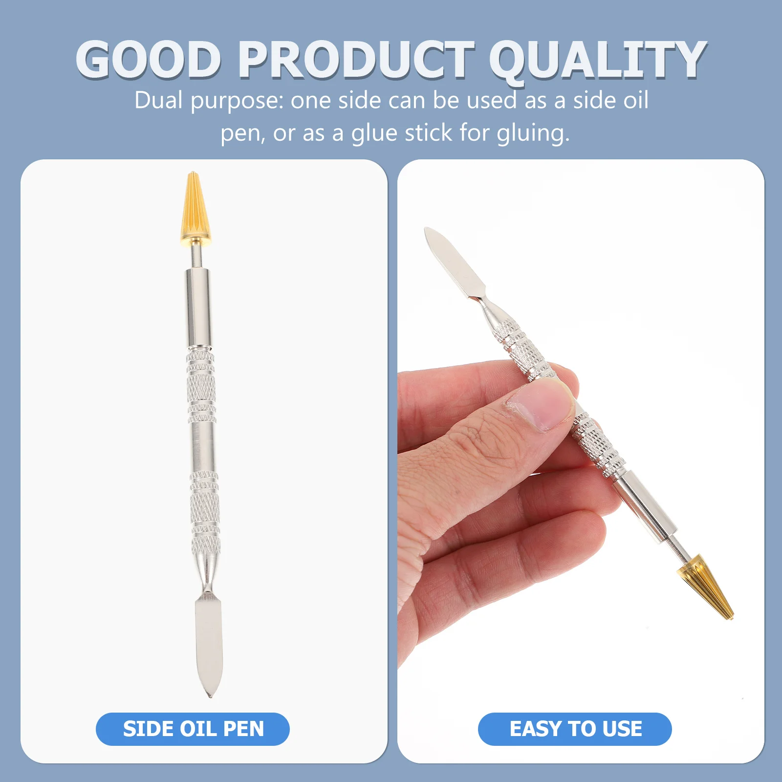 

1pc Oil Edge Pen Dual Use Tool For Diy Craft Premium Applicator Roller Sealing Dye Pen Crafts Making Tool