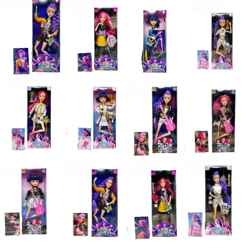 

Kpop Demon Hunter фигурка игрушка Derpys высокий уровень внешнего вида Руми Мира Зои Киска девушка Сердце украшена кукла праздничный подарок