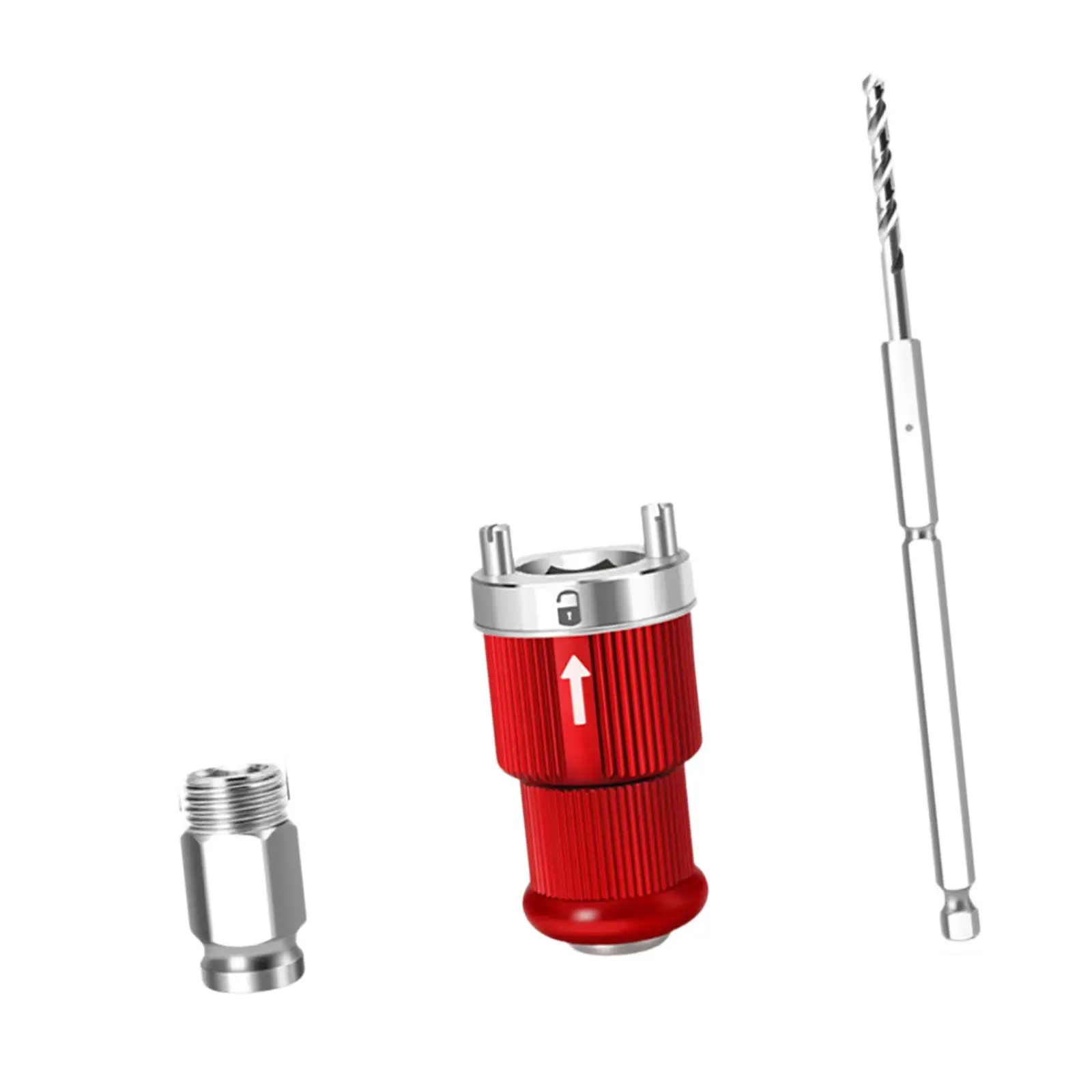 Bimetal Hole Opener Kit Aluminum Alloy 10mm Handle Quick Release Connecting Rod for Woodworking Maintenance