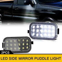 2x LED Side Mirror Light Puddle Lamps For GMC Yukon XL1500 SLE SLT Denali 2007-2014 Chevy Tahoe Suburban OEM#15875000 Car DRL