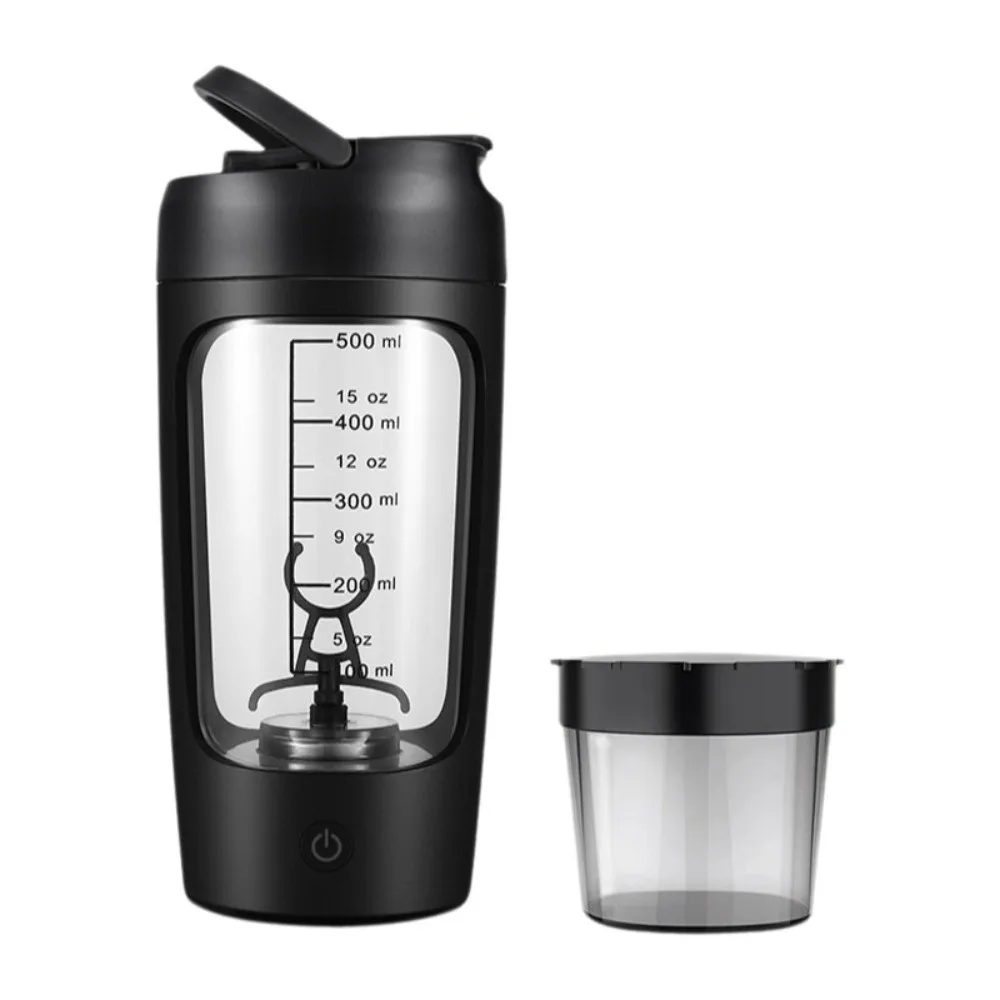 

Drinkware Automatic Electric Mixing Cup with Powder Box Scaled Stirring Cup Rechargeable Plastic Blend Cup Exercise