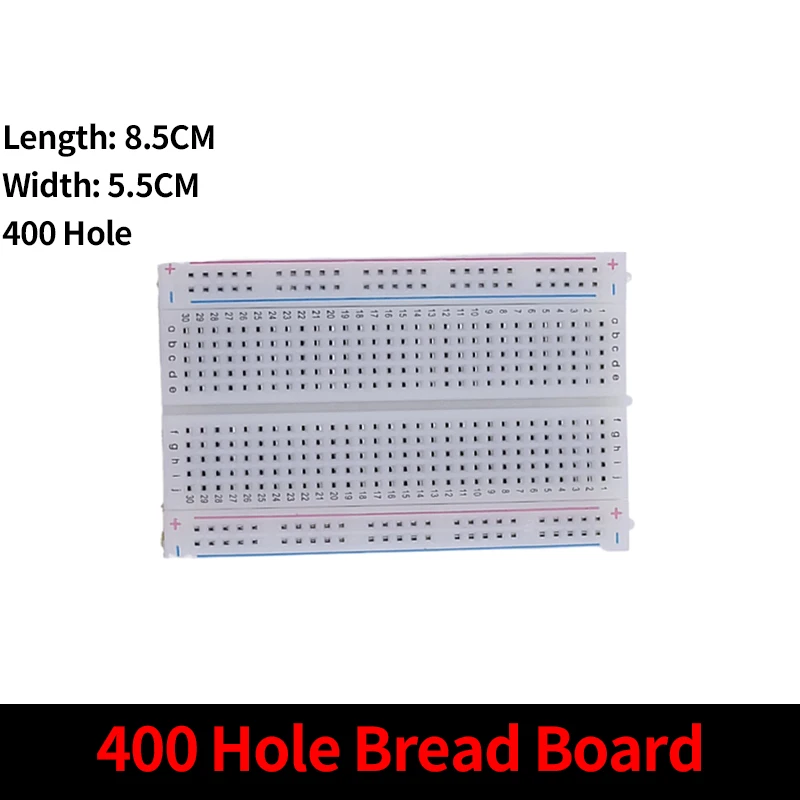 Jumper Wire 40Pins MB-102 Breadboard 400 Hole 830 Point 65 Jumper Wires Solderless PCB Test Develop DIY for Arduino Power Module