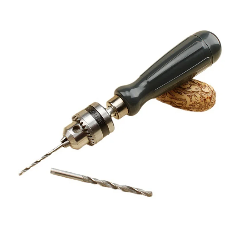 Hand Turning Screwdriver Drill Chuck Hand Drill Set With 1.5/2.0/3.0/4.0/5.0mm Bits Multifunction Manual Drilling Twist Tool