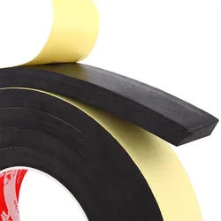 Self Adhesive Black Sponge Seal Strip EVA Strong Single-sided Adhesive Thicken Soundproof Anti-collision Seal Gasket 2 Meters