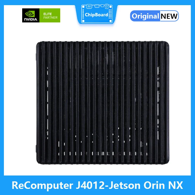 ReComputer J4012-Edge AI Device with NVIDIA Jetson Orin NX 16GB Module, 4xUSB 3.2, M.2 Key E & Key M Slot, Aluminum Case