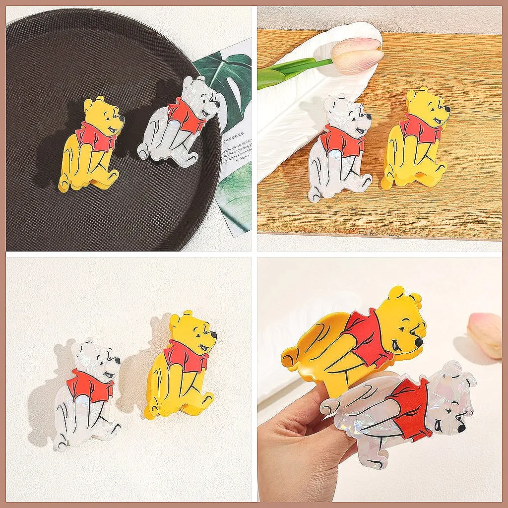

Заколки для волос Disney Winnie the Pooh, милые прочные заколки для волос для женщин и девочек, очаровательные аксессуары для волос для ежедневного использования