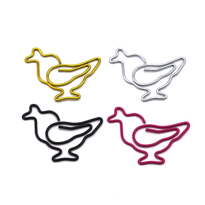 Chicken Shape Paper Clip Farm Animals Special-shaped Paper Clips Decorative Cute Office Stationery Metal Creative Hen Paperpins