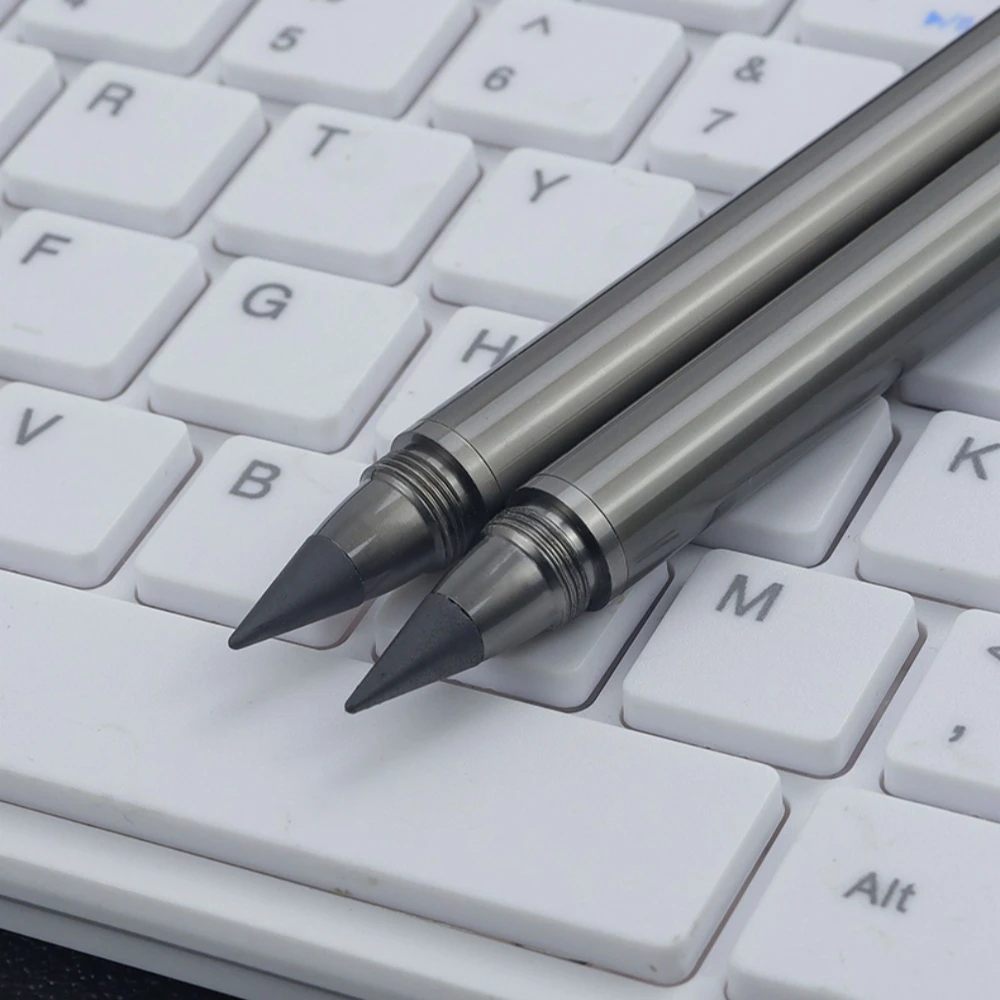 1 PC Portable Dual-Function Pen 2in 1 Metal Signature Ballpoint Pen + Pencil Smooth Writing Easy to Carry Black Ink Perfect Gift