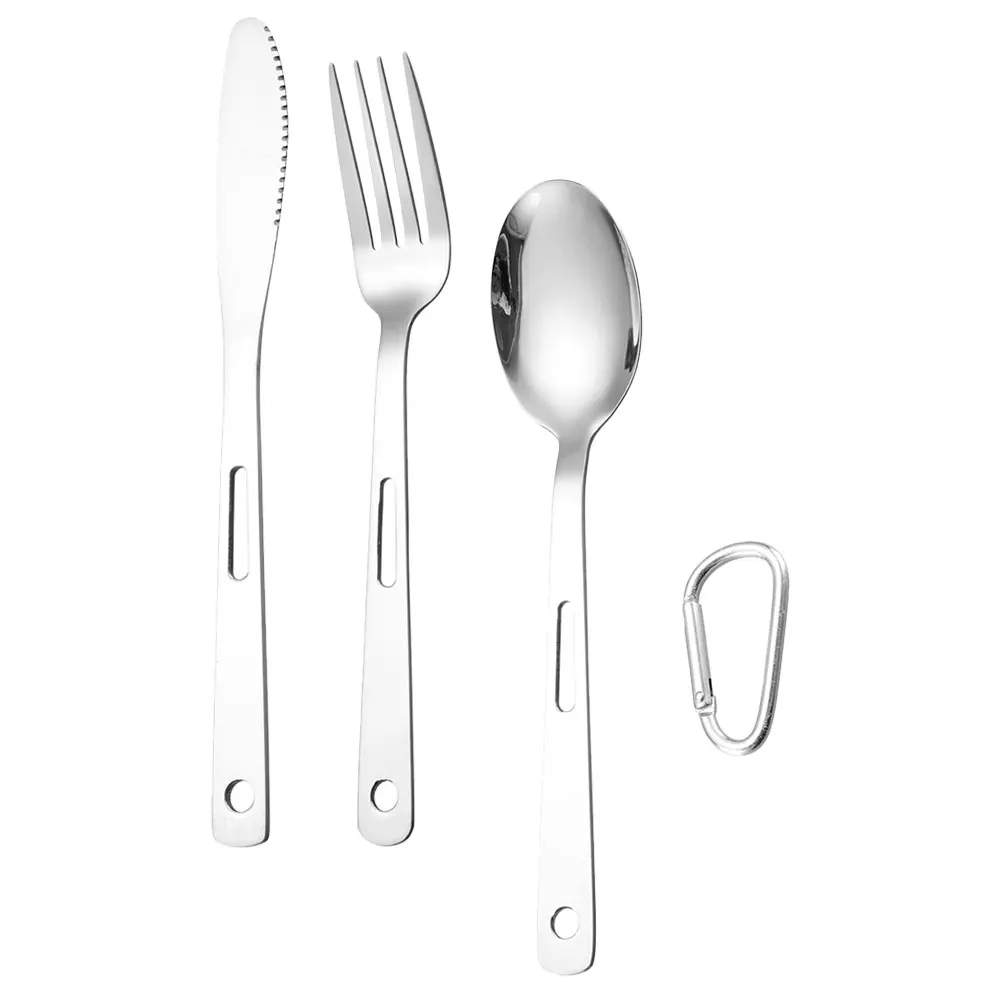 

Camping Cutlery Dinner Fork Stainless Steel Portable Kitchen Supplies Travel Hiking Outdoor Spoon ForkKnife