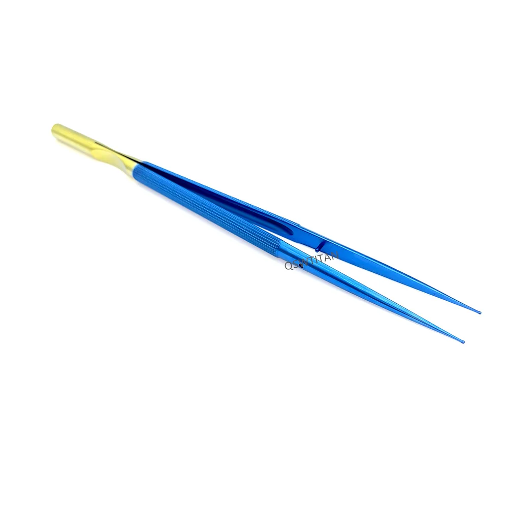 210mm Micro Ring Forceps 1.0mm hole Round handle Titanium Micro Surgical Instrument