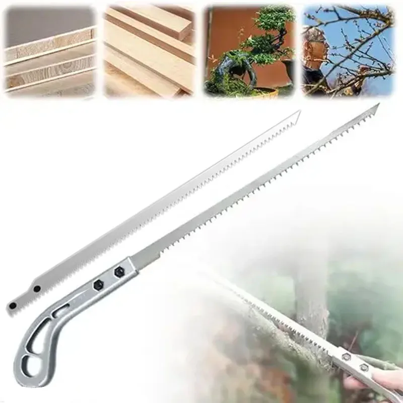 SK5 Detachable Chicken Tail Handle Saw Garden Pruning Tree Felling Cutting Woodworking Tool Shaped Hand Pulled Multifunction Saw