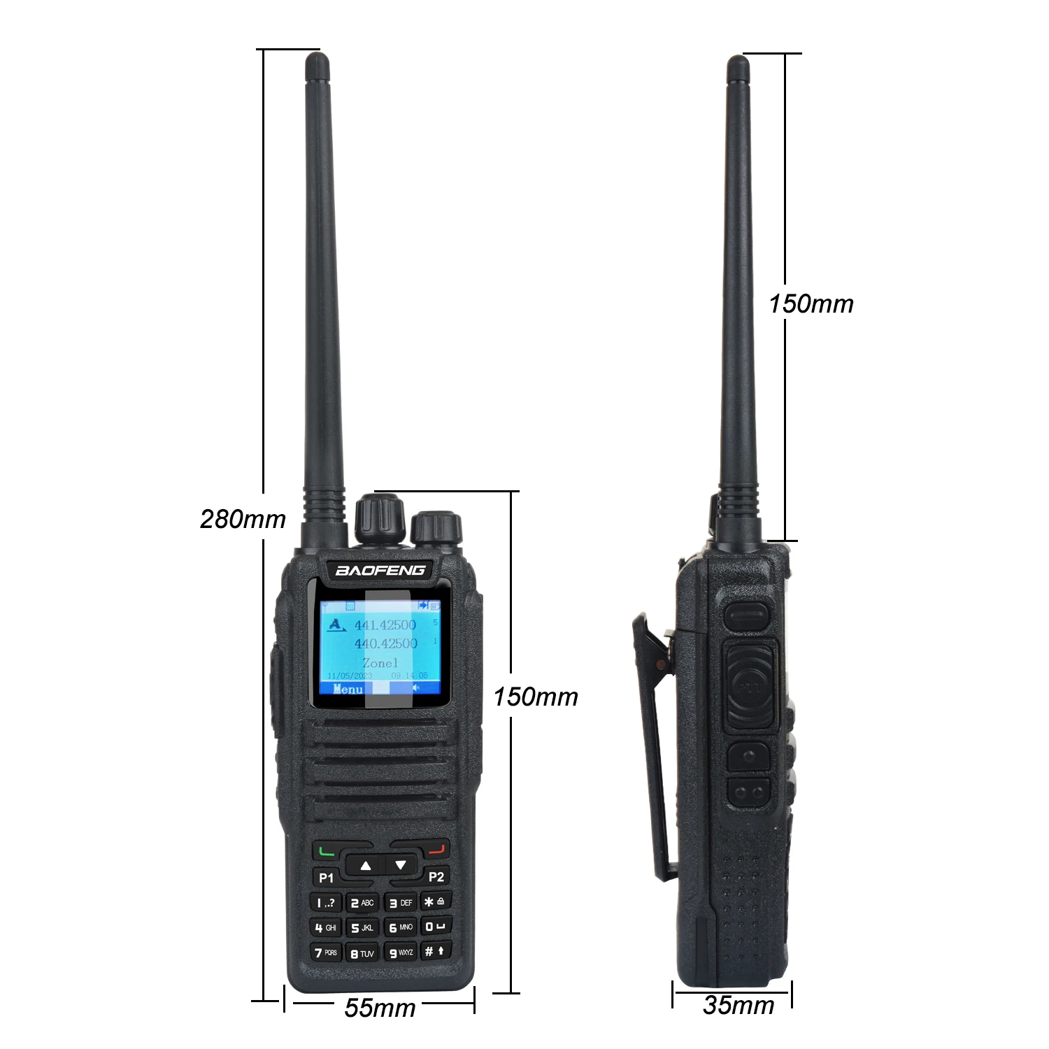 Baofeng DM-1701 Digital & DMR UHF Dual Band, Walkie Talkie amatir mendukung Firmware DMR Digital & Analog Dual mode kerja