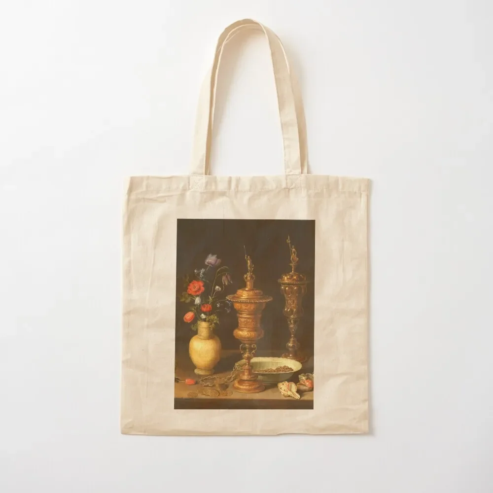 

Still Life with Flowers and Gold Cups of Honor - Clara Peeters Tote Bag Lady bags Canvas Tote Bag