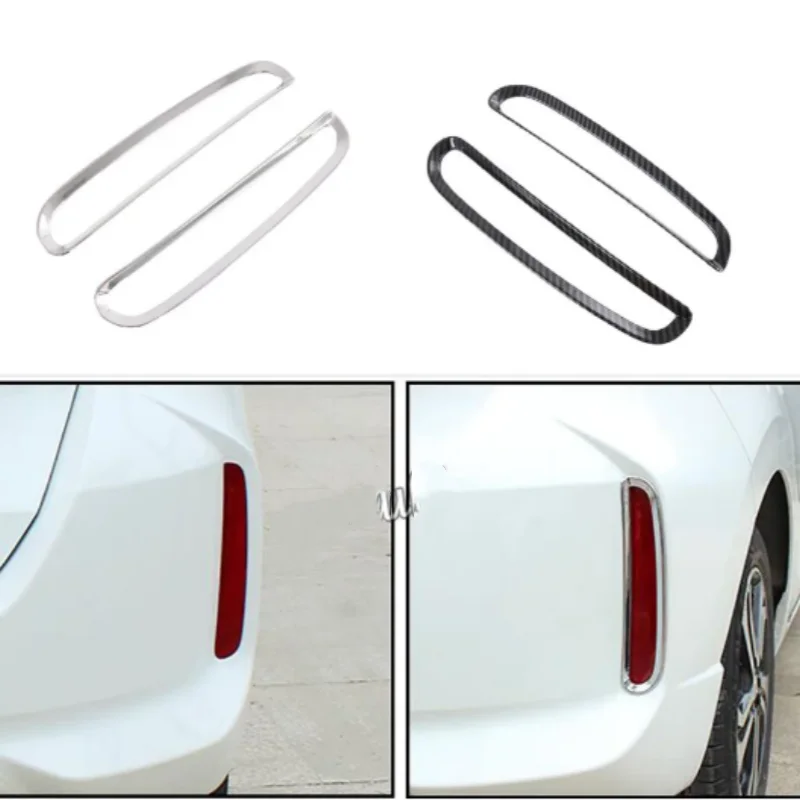 

For Honda Fit Jazz 2020 - 2024 Car Cover Body Eyebrow ABS Trim Back Tail Rear Fog Light Lamp Frame Stick Parts 2PCs