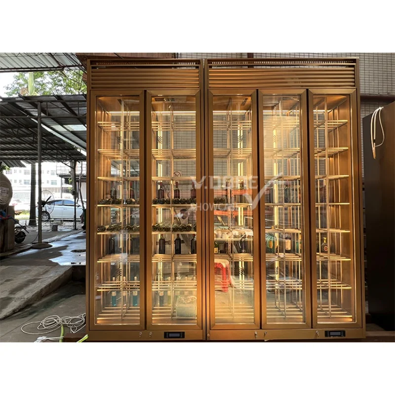 

custom.new style custom luxury restaurant stainless steel wine storage cabinet for living room furniture wine cellar cabinets ra