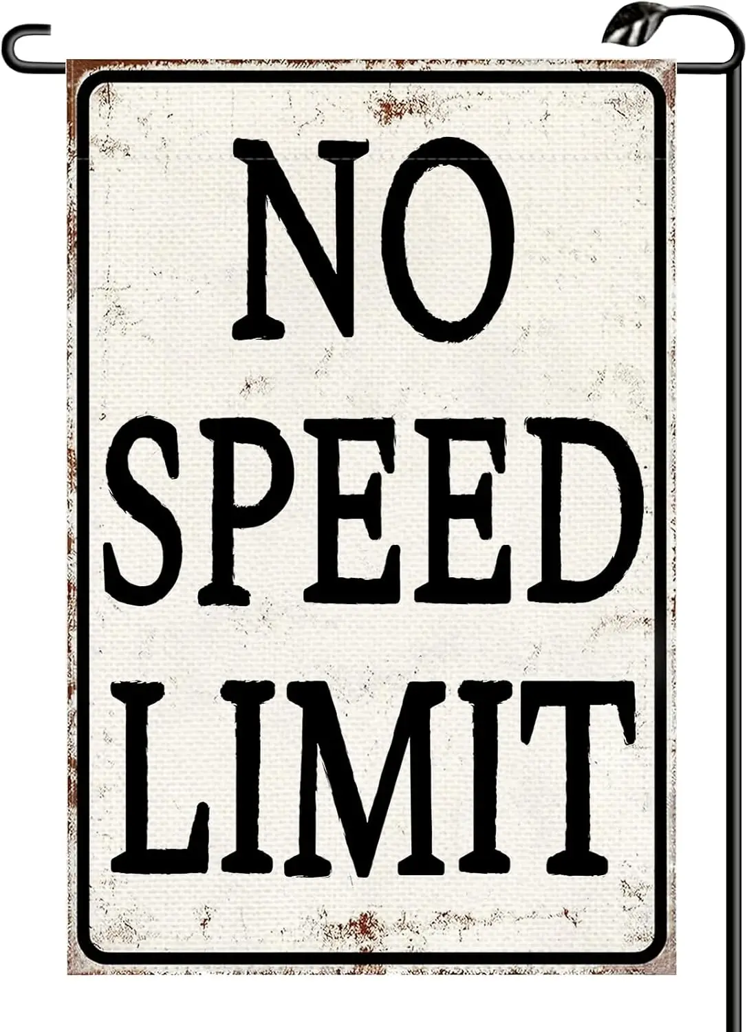 Vintage No Speed Limit Garden Flag 12x18 Inch Vertical Double Sided Cave Garage Bedroom Sign Small Flags Boys Gifts Farmhous SSL