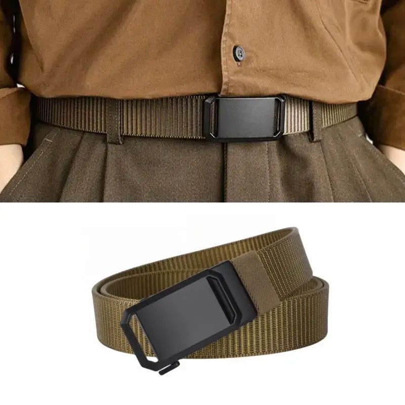 Nylon Automatic Buckle Belt Men's Casual Outdoor Belt Outdoor Cargo Military Training Belt