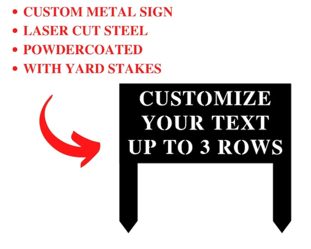 Personalized Yard Sign with Stakes Custom Metal Yard Signs Outside Customized Yard Metal Lawn Custom Garden Decor Graceful