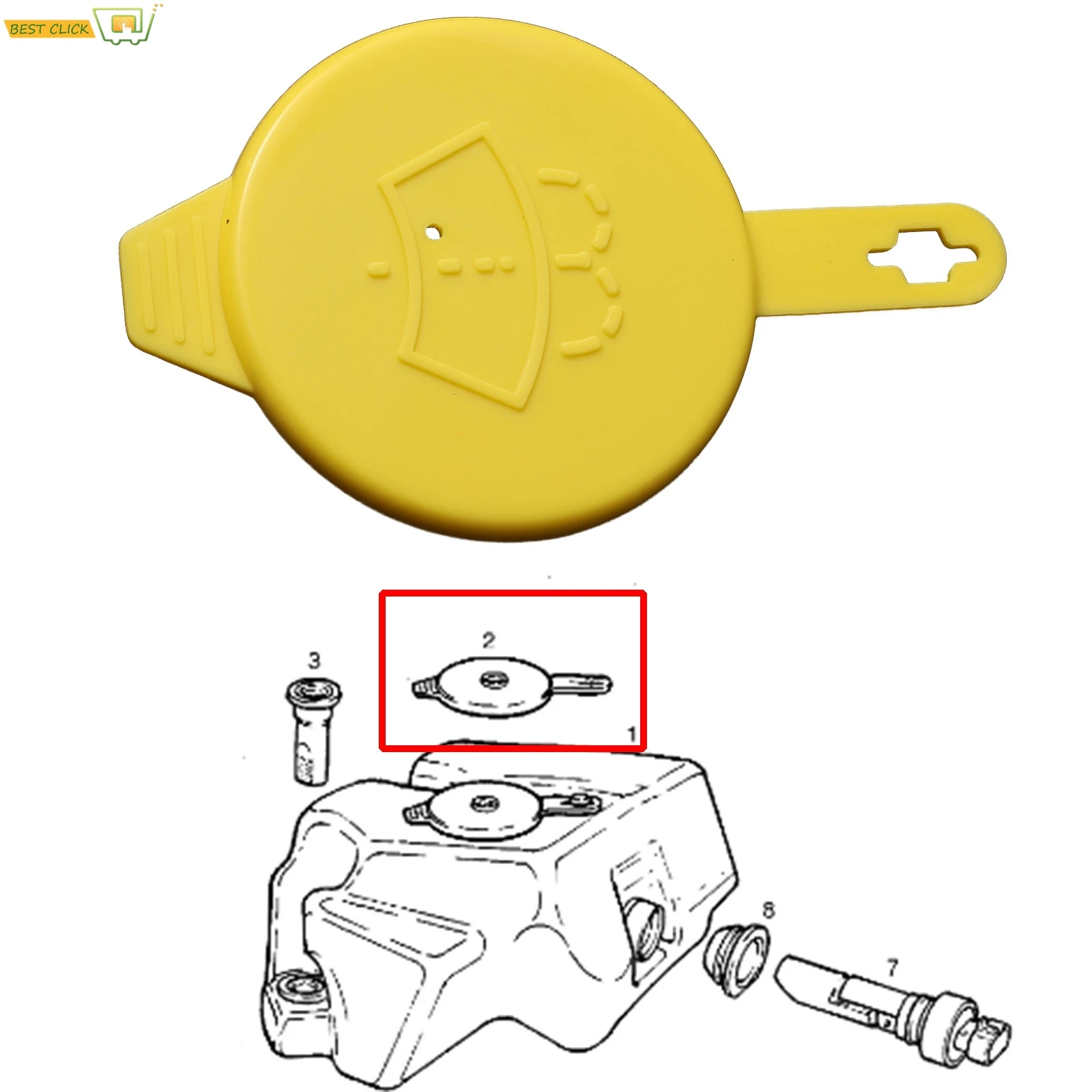 Bouchon de bouteille de lave-glace, pour Vauxhall Opel Corsa B C Astra E F Nova Tigra A B Combo B C senator Calibra Cavalier 90563741