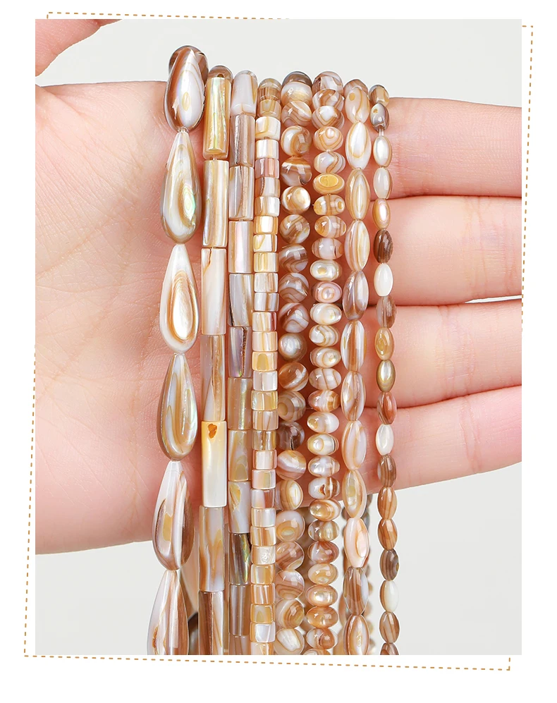 Natürliche Pinguinschalenperle, geschnitzt, rund, abakusförmig, lose Zwischenperle für die Schmuckherstellung, DIY-Halskette, Armband-Zubehör – Detail 6
