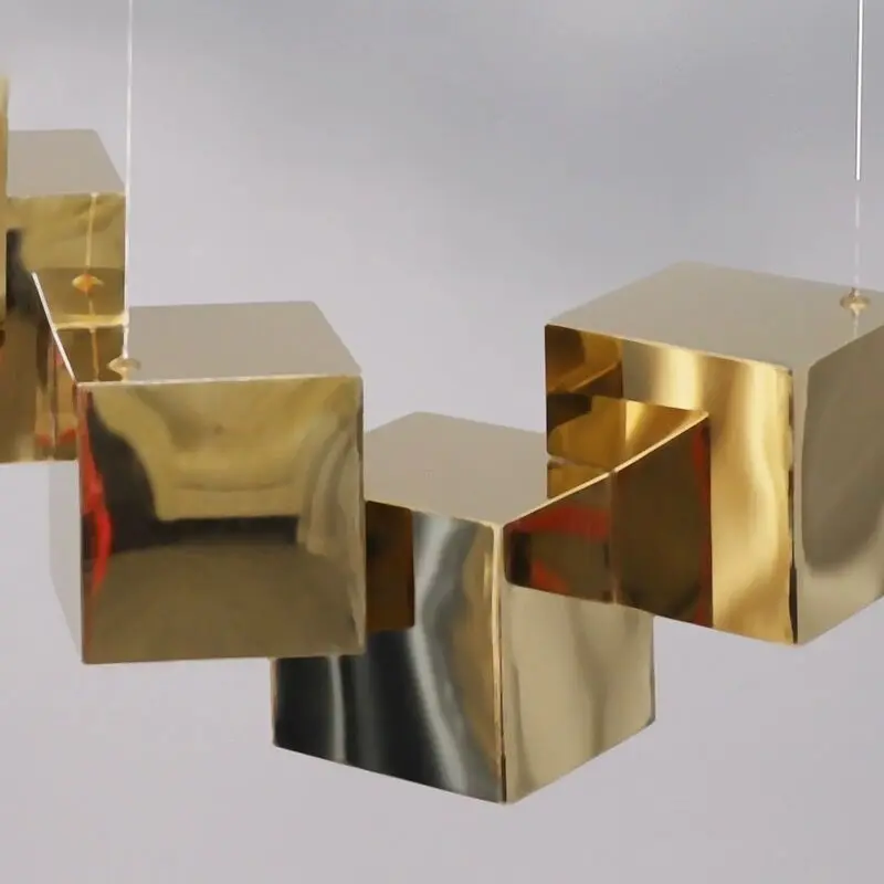 Post-modern Combination Magic Cube Restaurant Pendant Lamp Nordic Simple Personality Bar Lighting Cafe Hotel Acrylic Chandelier