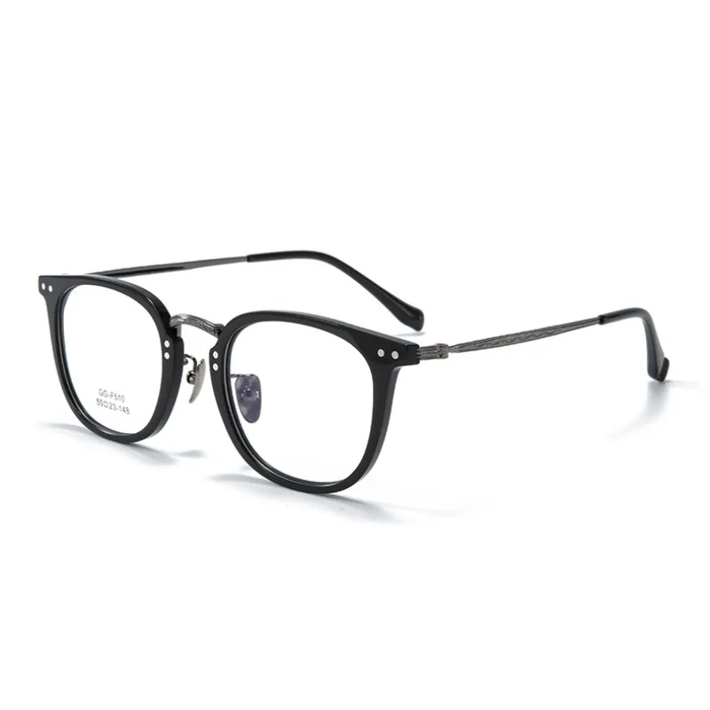 

New Retro Glasses with Thin Acetate Frame for Women Optical Prescription Custom Eyeglasses Men Myopia Reading Retro Eyewear 510