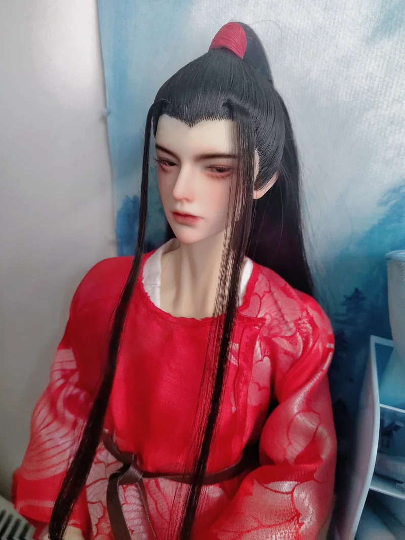 

1/3 Scale BJD Ancient Costume Wig Hanfu Vintage Long Hair Samurai Wigs For SD13 Big Girl SSDF ID72 Uncle Doll Accessories A1220