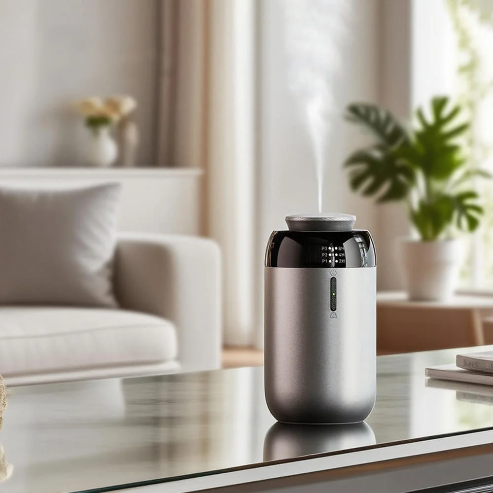 Smart Portable Car Aroma Diffuser  Battery USB Powered 10ml Capacity Timing Air Freshener Home Room Auto Oil Scent Machine
