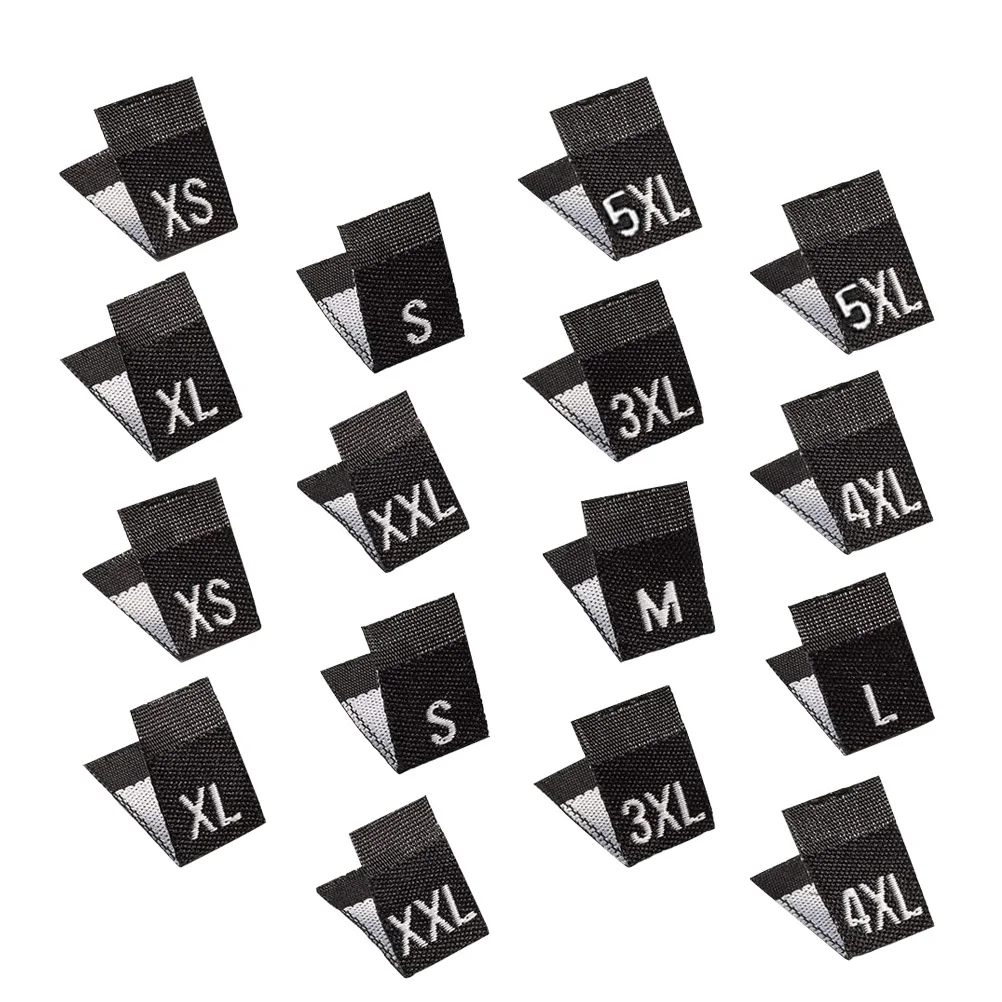 

900pcs Wash Care Size Labels For Clothing Iron On Garment Tags Easy Sew No Damage Folding Clothing Accessories