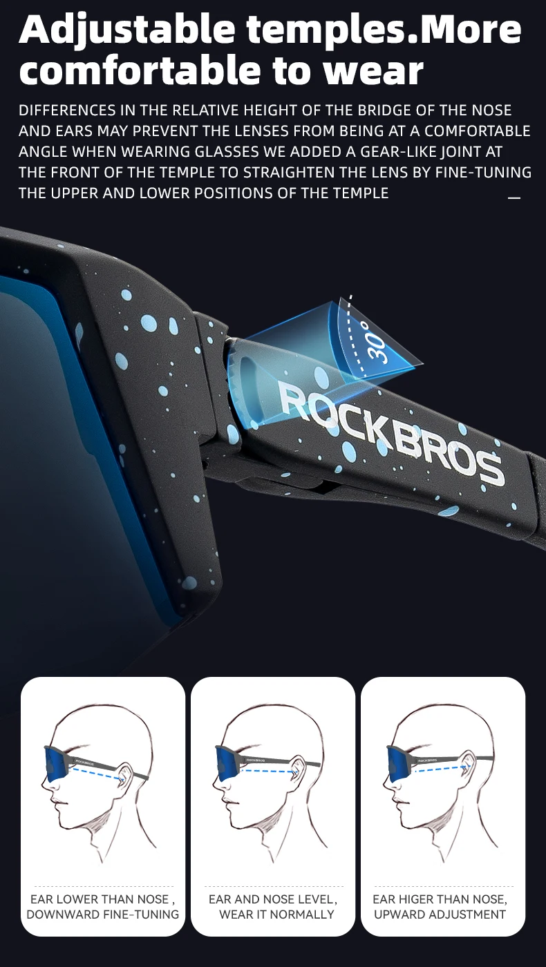ROCKBROS Polarisierte Radfahren Gläser Männer Frauen Sonne Schützen Outdoor Sport Brillen Sonnenbrillen Laufen Reiten Fahrrad Fahrrad Brille – Detail 4