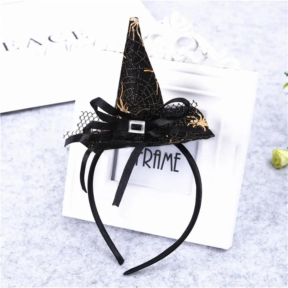 Witch Hat Hairbands Halloween Headwear Decoration For Children Girl Women Pumpkin Ghost Hair Accessories Cosplay Party Gifts