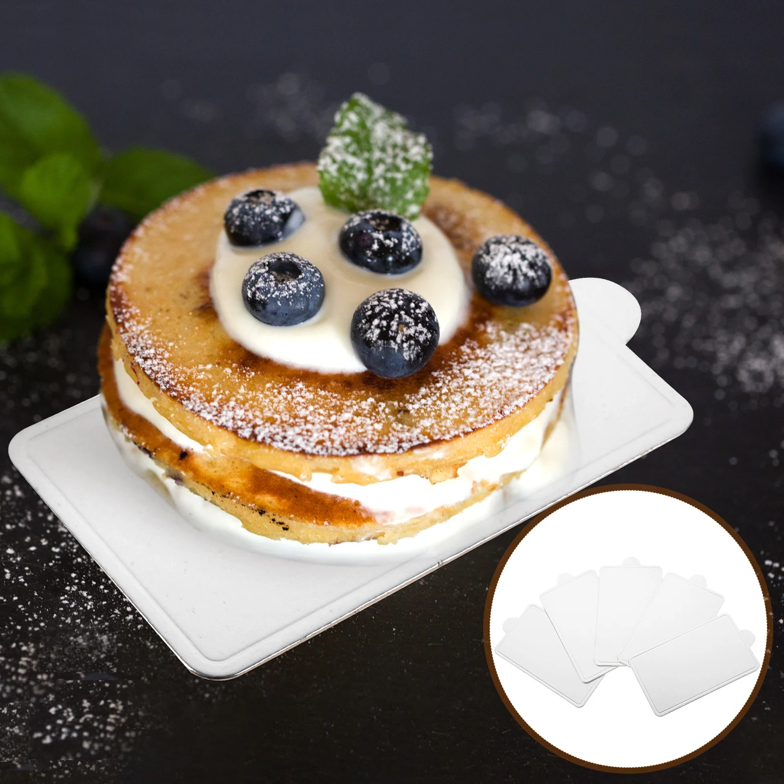 

100Pcs Mousse Cake Boards Paper Food Grade Disposable Birthday Wedding Party Cake Display Bases Dessert Display Boards