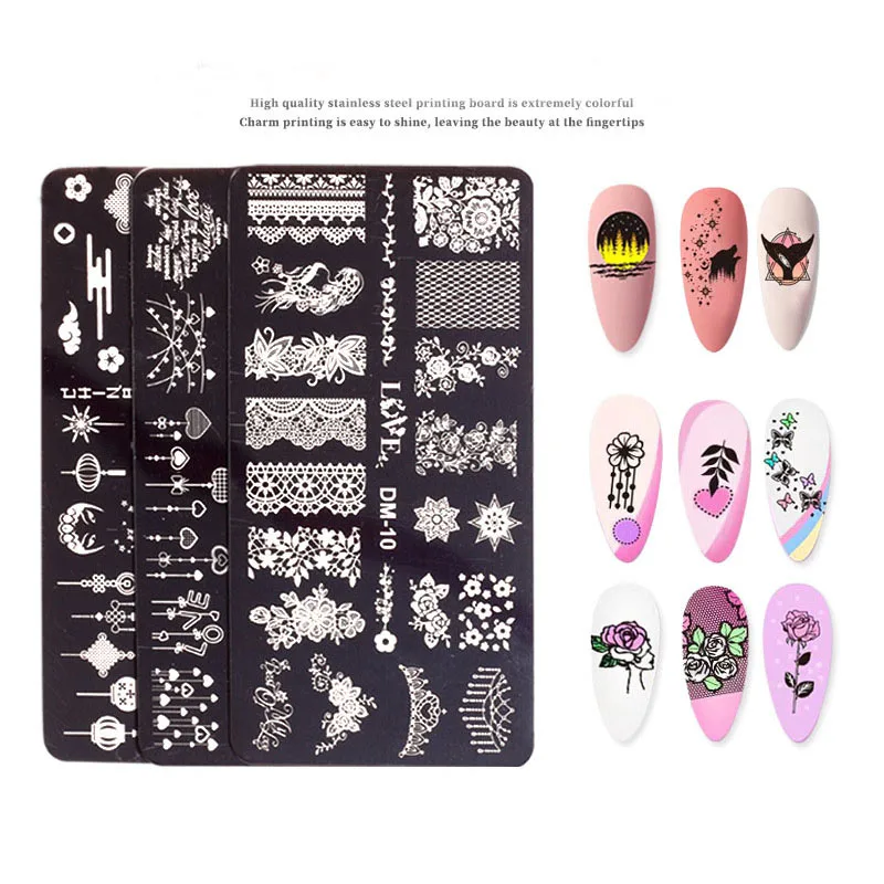 1 Pc Nail Art Stamp Tenplate Butterfly Flower Geometric Designs Templates Winter Image Nail Art Stamping Plates