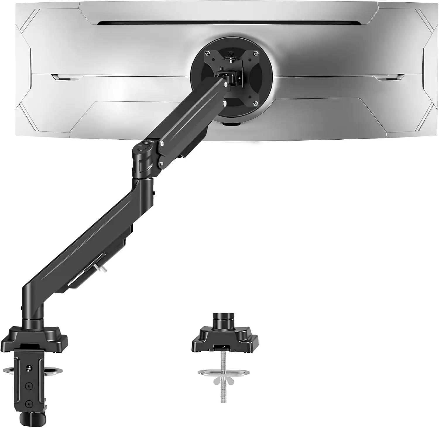 Ultrawide Monitor Arm for 22-43 Inch Curved Screens, Heavy Duty Desk Mount, Full Motion, VESA 75/100mm, Holds 2.2-33 lbs