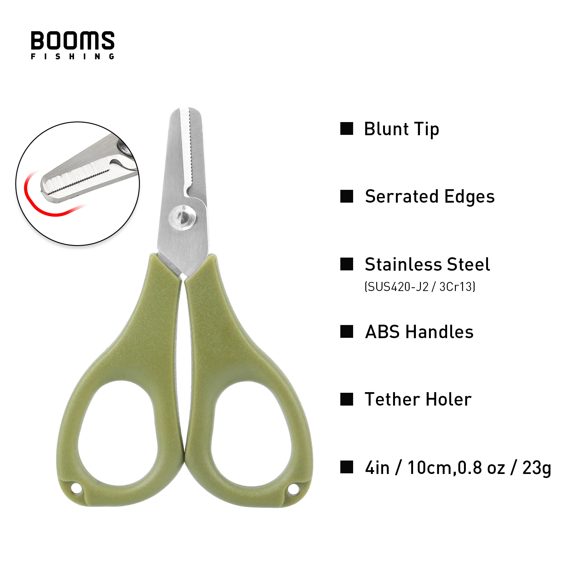Tijeras de pesca con retractor Booms Fishing RG1+S01 - imagen 3