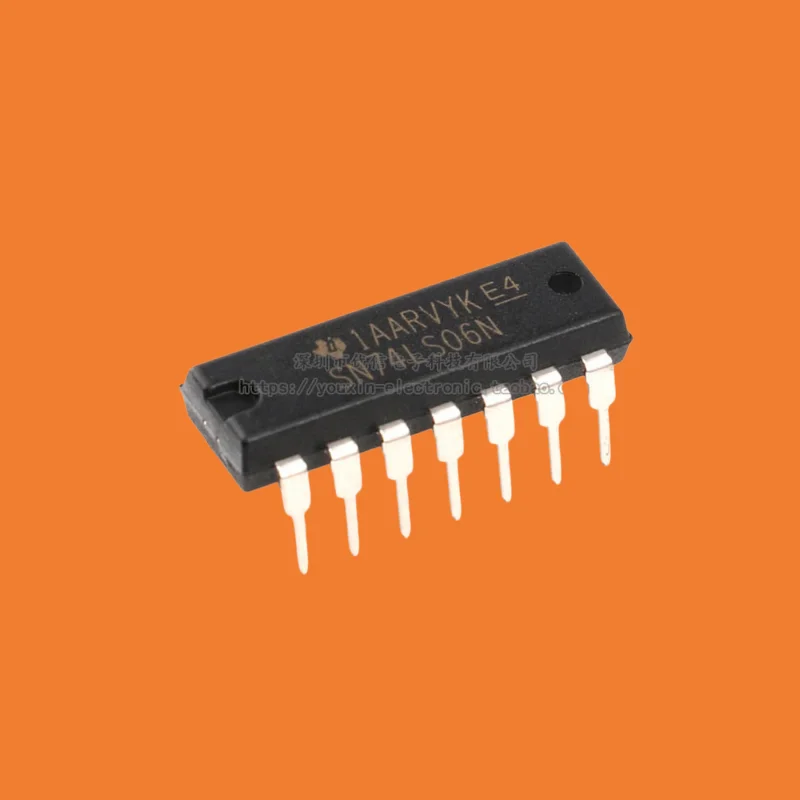 10PCS/original genuine straight insertion SN74LS06N logic gate and inverter/inverter DIP-14