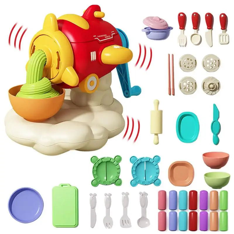 Creative Kids Clay Toy Plasticine Tool Set Noodle Dumpling Ice Cream Machine DIY Made Mold Play House Toys Kit