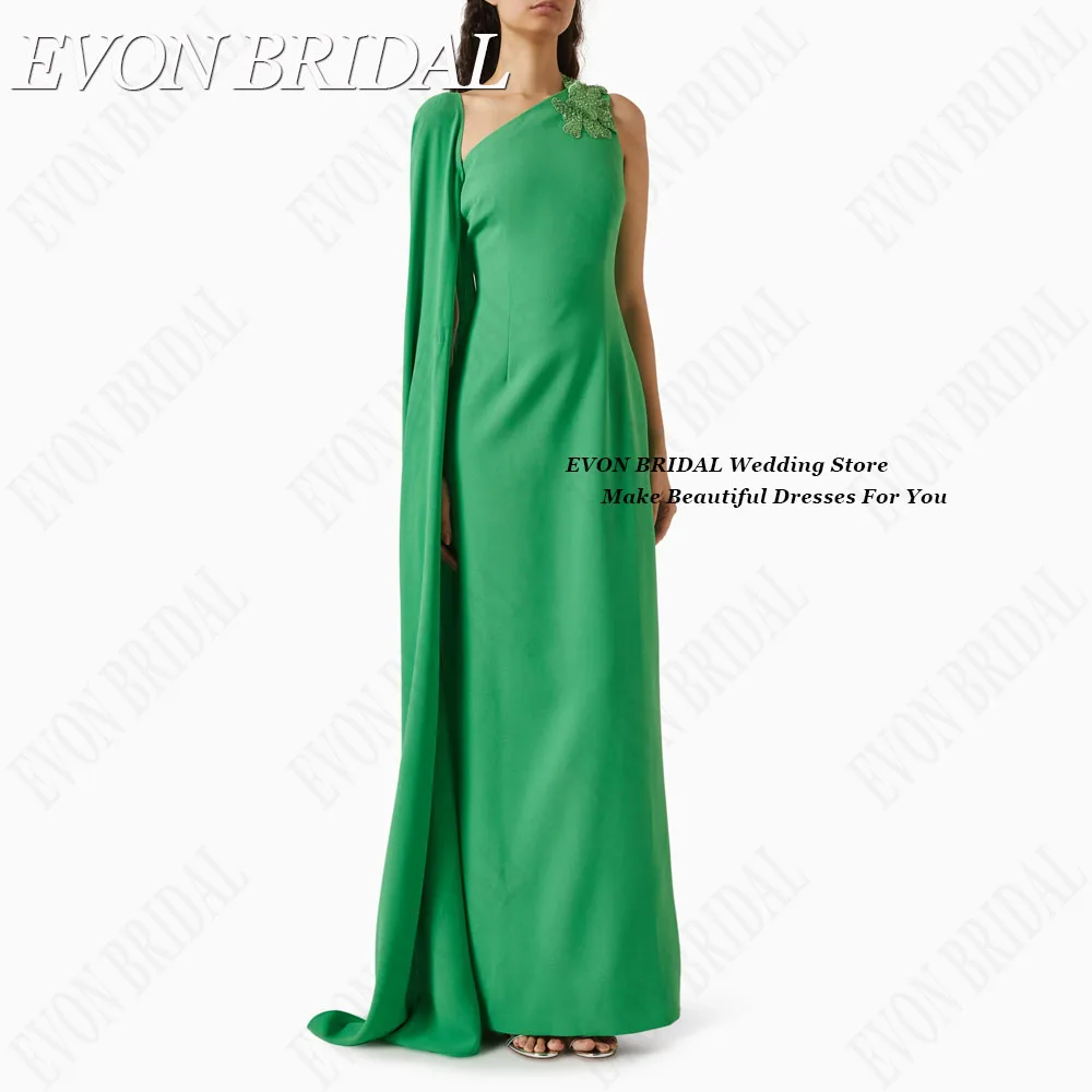 EVON BRIDAL Evening Dress 2024 Saudi Arabia Woman Satin Mermaid Formal Occasion Dresses Vestidos De Ocasião One Shoulder Custom