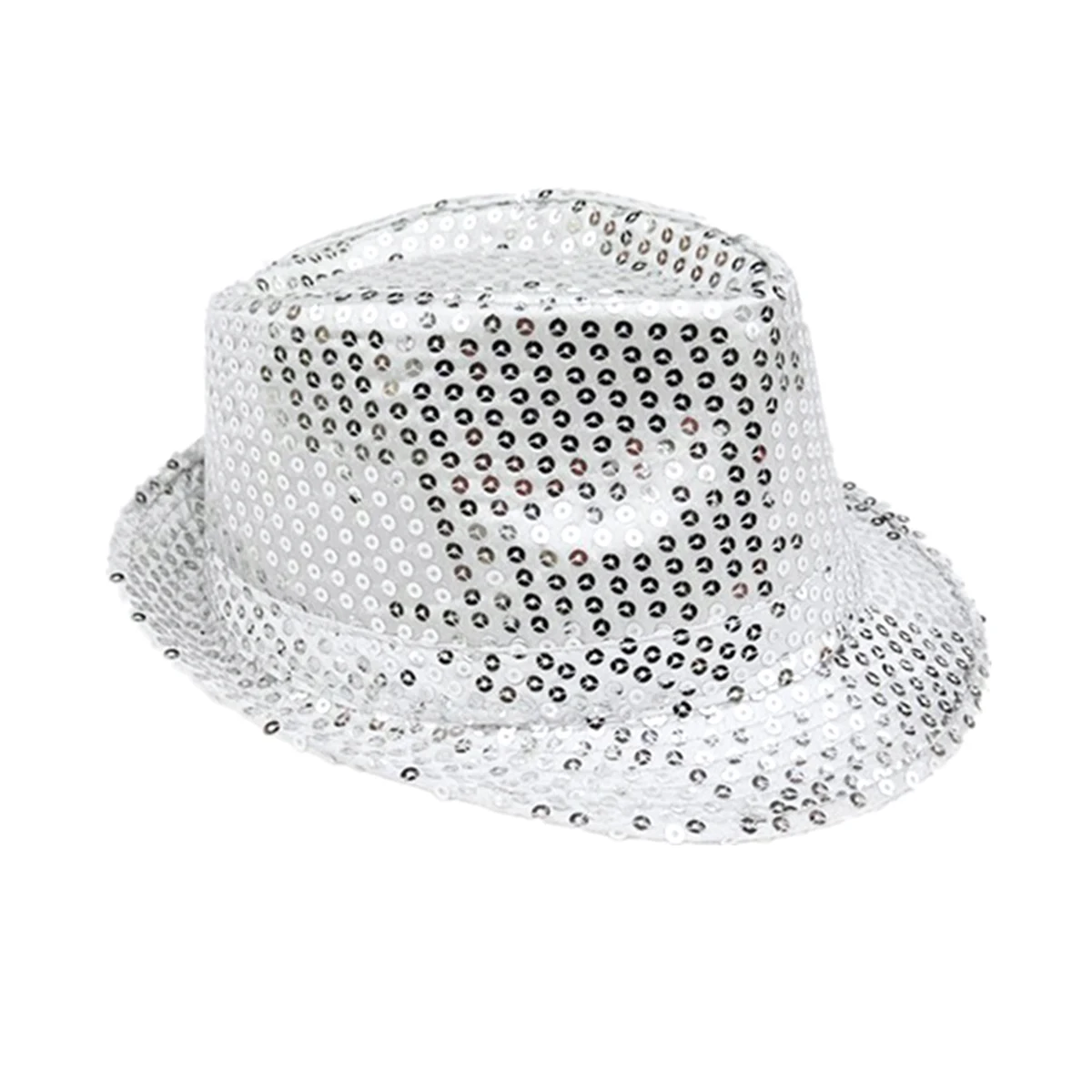 

3pcs Sequin Accessories Set Costume Dance Gloves Hat Punk Jazz Clothing Silver Lightweight Baseball Costume For