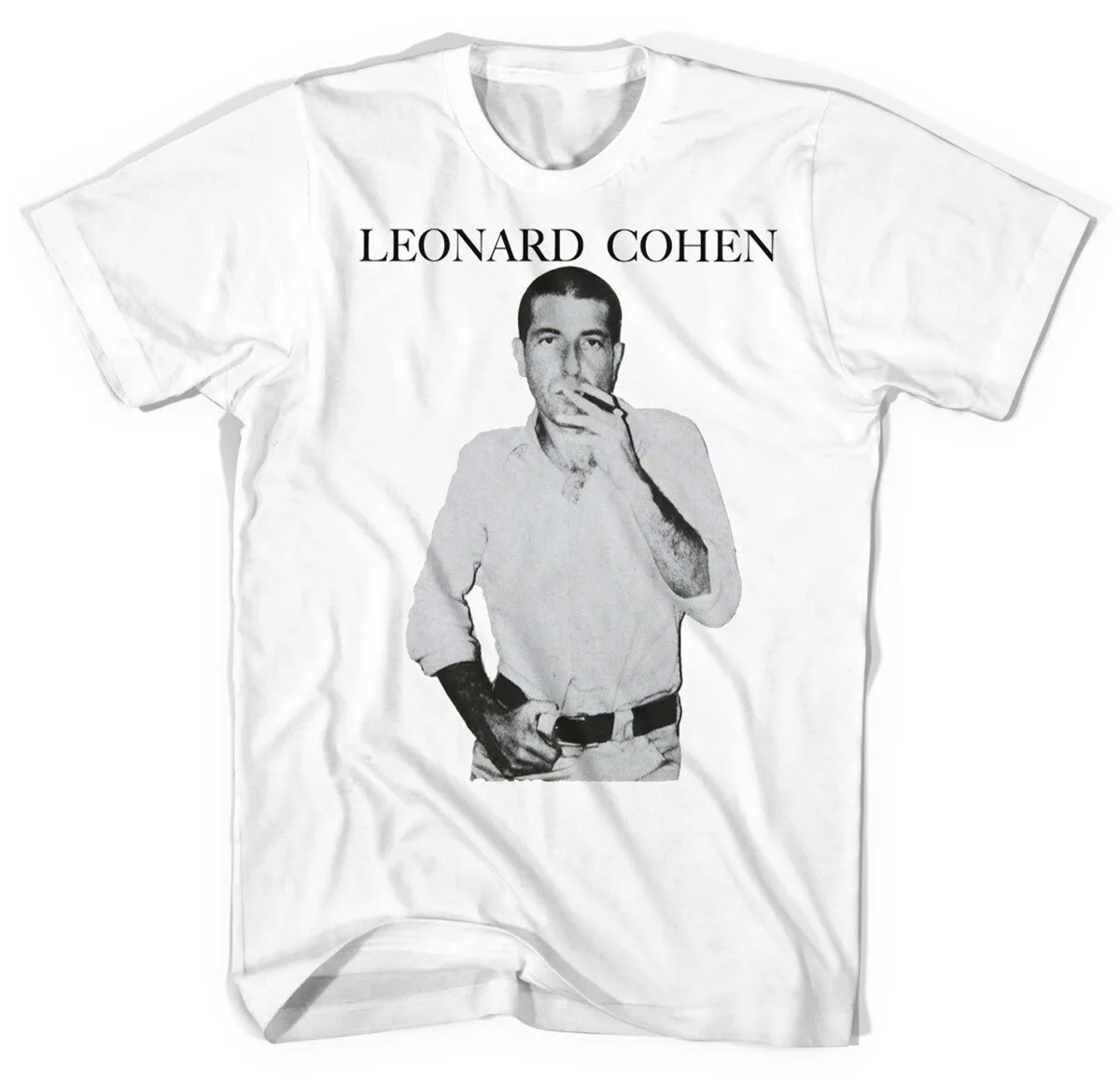 Leonard Cohen Smoking Never Die T Shirt White Cotton Men Size S M L 234XL NL830