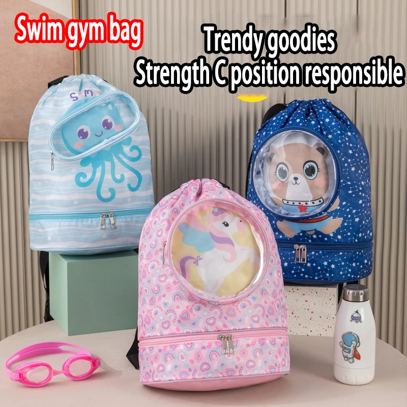 

Swimming Bag Travel Bag Dry And Wet Separation Fitness Portable Bath Bag Large Capacity Backpack Swimming Gear Storage Bag