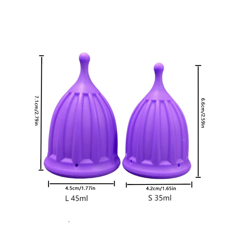 1pc Menstrual Cup Hygiener Period For Women Menstruatie Cup Silicone Mestrual Cup Anti-Lateral Leakage Menstrual Cup 2 Sizes