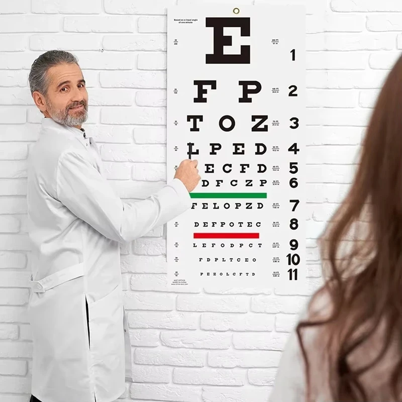 Eye Chart, Eye Chart No Fading For School Home Physical Examination Center Visual Acuity Measuring Educational
