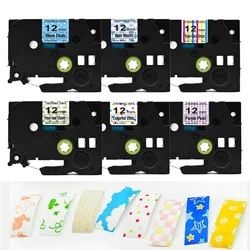 Multicolor 12mm Tze label Tape Tze231 Compatible Brother P-touch Label Printer PT-H110 PT-H107B PT-D210 Tze-231 Ribbon Cassette