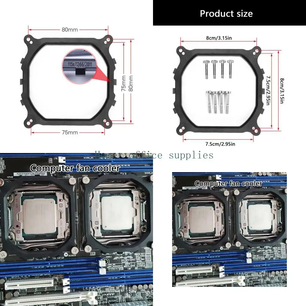 

K43B Кронштейн задней панели радиатора процессора для 115X 1366 2011, крепление вентилятора охлаждения материнской платы