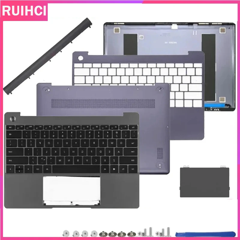 For Matebook 13 WRT-W29 WRT-W29L WRTB-WFE9L HN-W19R HN-W19L New Laptop LCD Back Cover keyboard Palmrest Bottom Case Gray