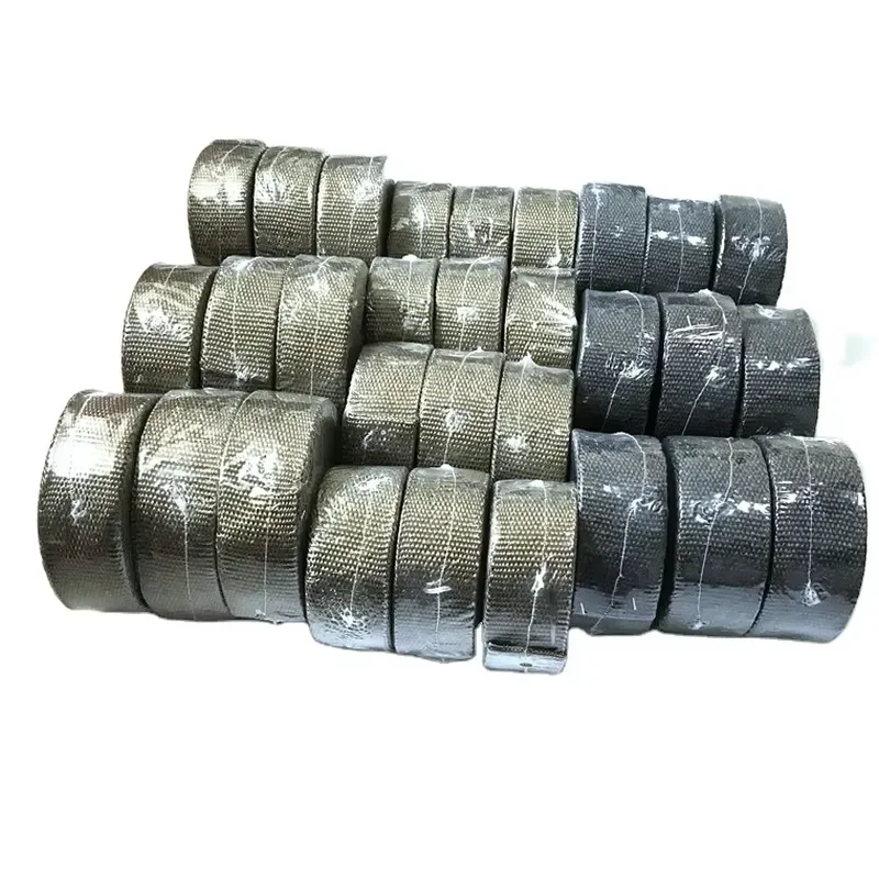 Performance High Temp Heat Shield for Header Manifold Downpipe Thermal Insulation Basalt Fiber Titanium Exhaust Heat Wrap