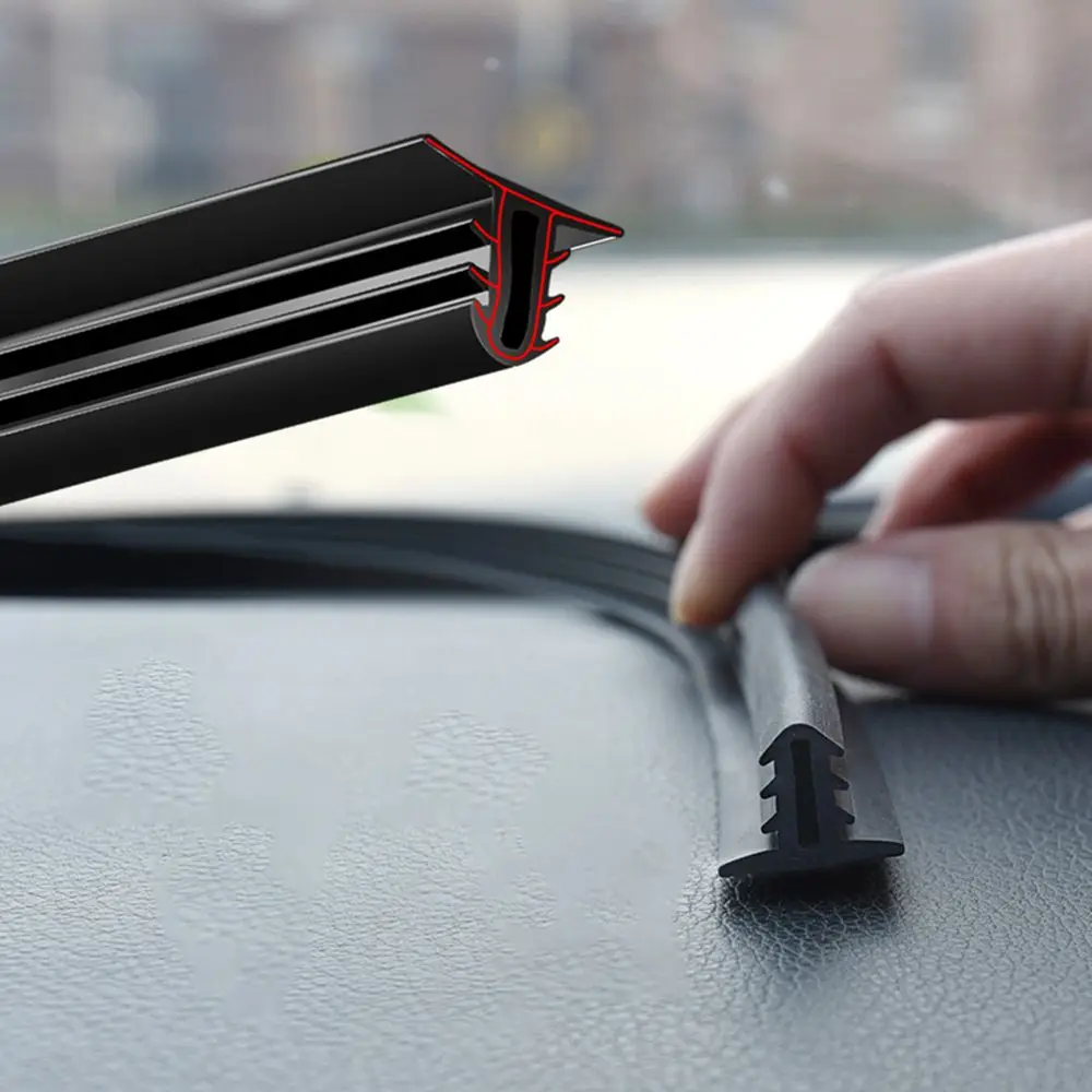 1.6M Car Windshield Sealant Dashboard Soundproof Sealing Strip Universal Auto Rubber Seals Car Panel Seal Interior Accessories