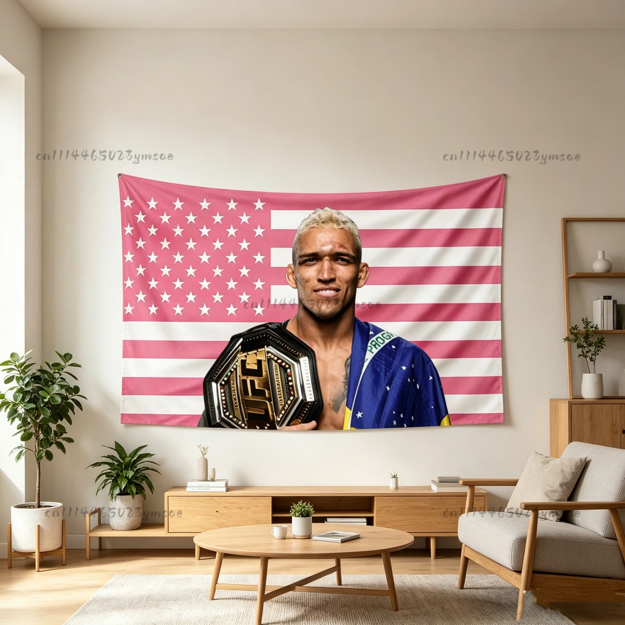 Ästhetische Raumdekoration Wandteppich C-Charles Oliveira Rosa Amerikanische Flagge Wandteppiche Kämpfer-Wandflagge Champion-Banner Kampffan-Dekoration